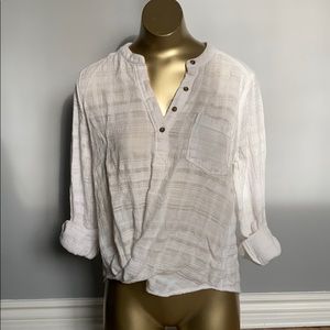 Hollister Textured Cotton Popover Shirt